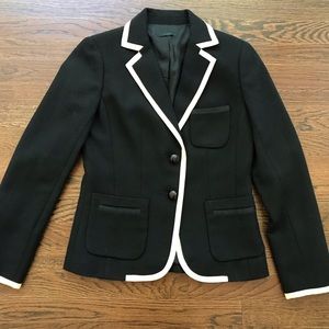 J. Crew Black Blazer with Trim